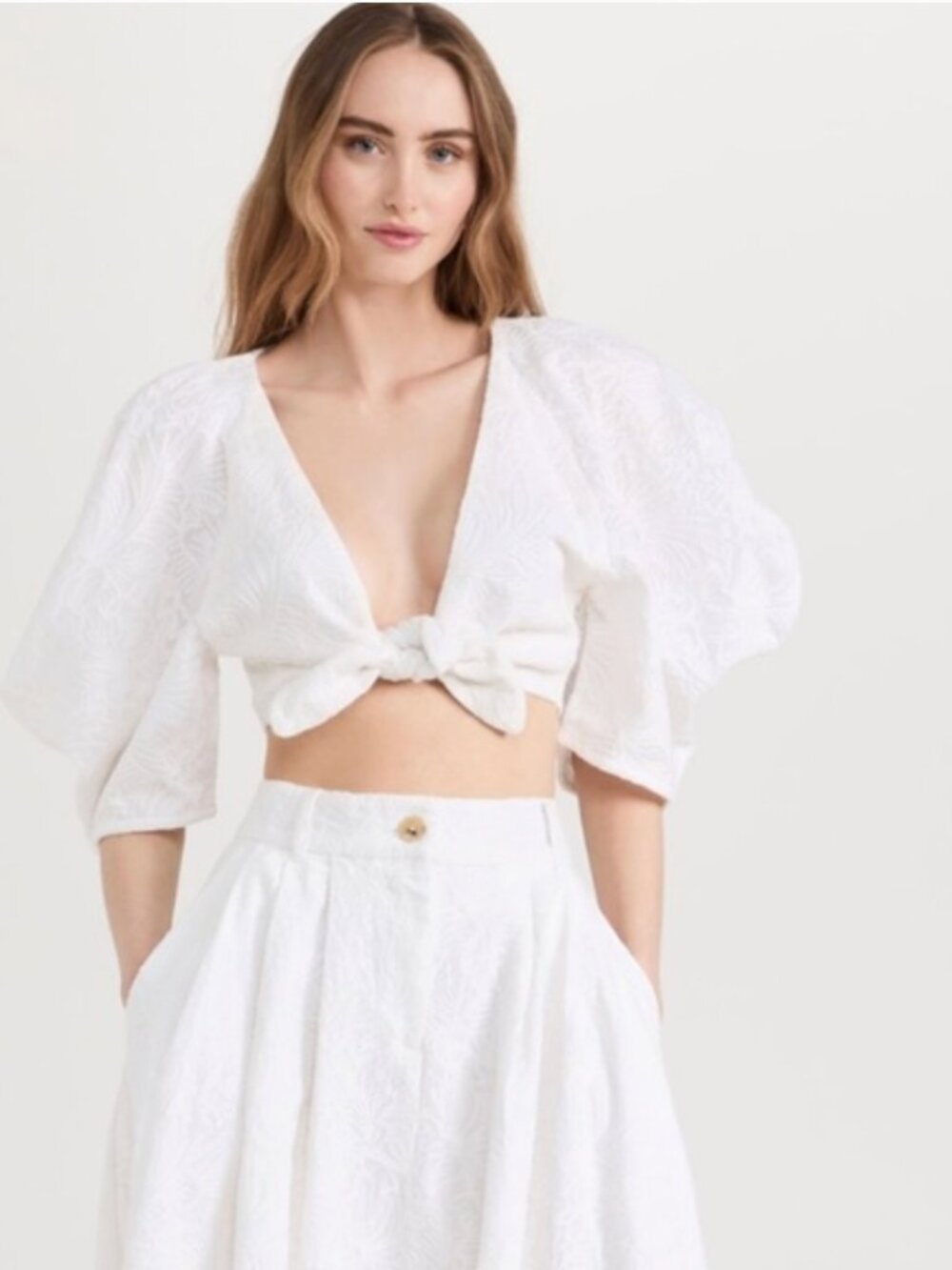 Navya Puff Sleeve Crop Top Mara Hoffman - XS - NWT